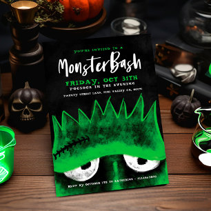 Monster Bash   Spooky Frankenstein Halloween-Party Einladung
