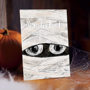 Monster Bash Spooky Wrapped Mummy Halloween-Party Folieneinladung