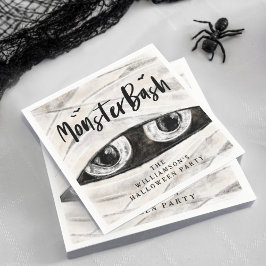 Monster Bash Spooky Wrapped Mummy Halloween Party Serviette