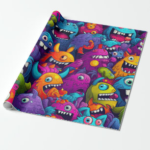 Monster Birthday Geschenkpapier
