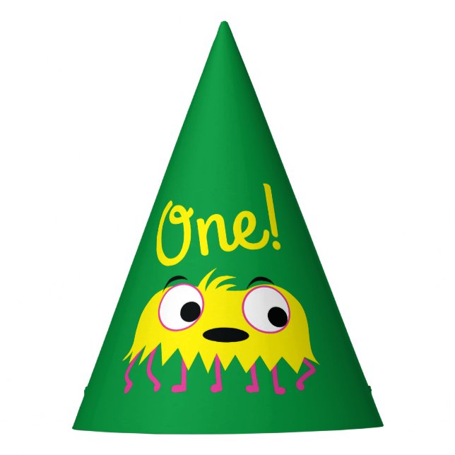 Monster Birthday Party Partyhütchen (Vorderseite)