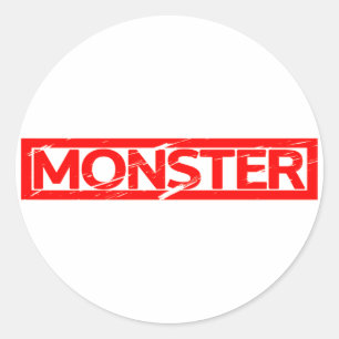 Monster-Briefmarke Runder Aufkleber
