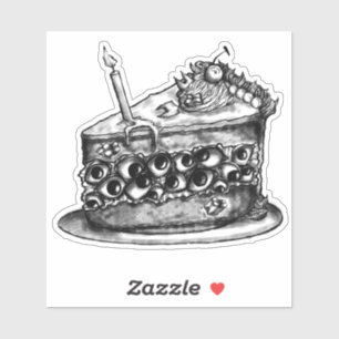 Monster-Cake-Sticker Aufkleber