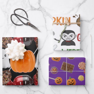 Monster Candy Parade Halloween-Geschenk Geschenkpapier Set