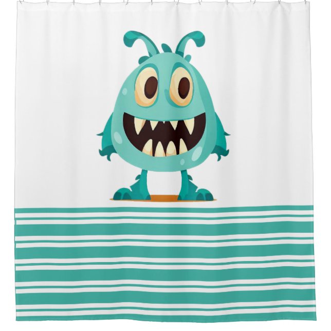 Monster/Cartoon/Alien Duschvorhang (Vorderseite)