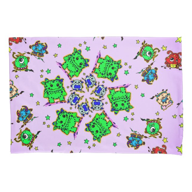 monster cartoon cutees kissenbezug (Vorderseite)