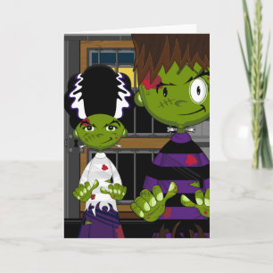 Monster Cartoon-Halloweens Frankensteins Karte