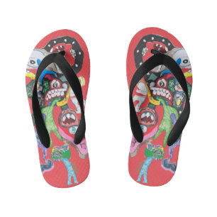 Monster Collage Boys T - Shirt Kinderbadesandalen