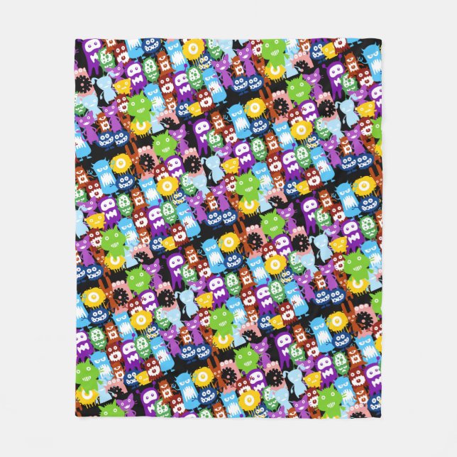 Monster Collage Fleece Blanket (Vorderseite)