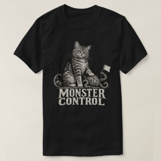 Monster Control – Lustige Vintage-Tabbykatze T-Shirt