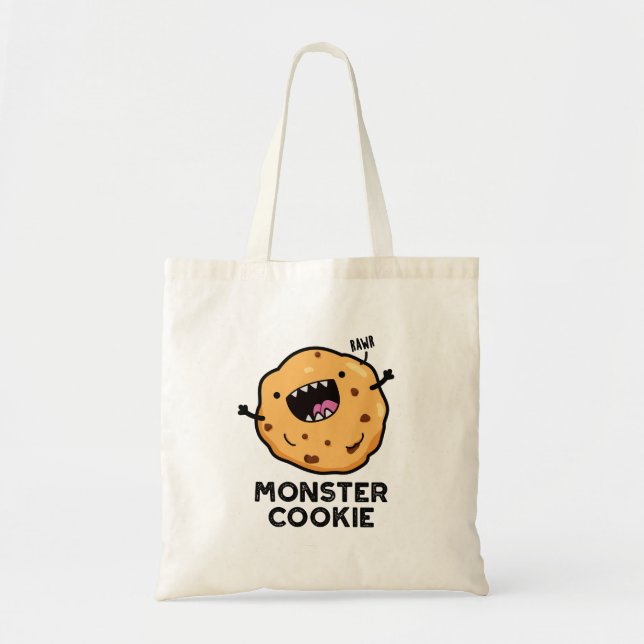 Monster Cookie Funny Food Puff Tragetasche (Vorne)