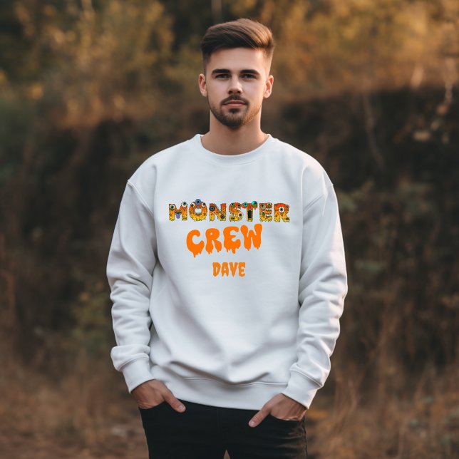 Monster Crew Individuelle Name Halloween Sweatshirt (Von Creator hochgeladen)