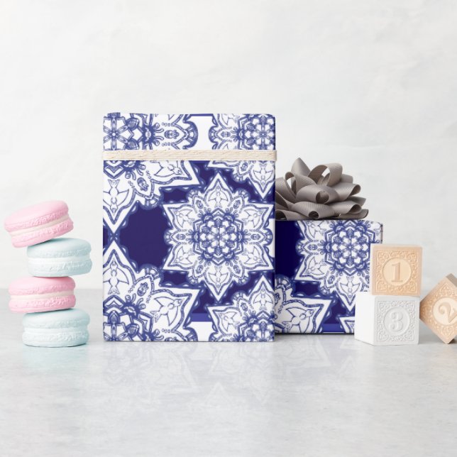 Monster der blauen China Geschenkpapier (Babyparty)