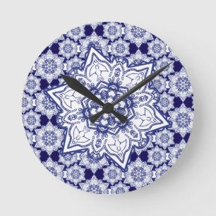Monster der blauen China Runde Wanduhr