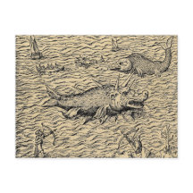 Monster des Narwals und des Mittelalters