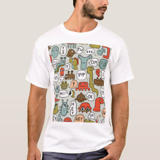 Monster des niedlichen Cartoon: Nahtloser Hintergr T-Shirt