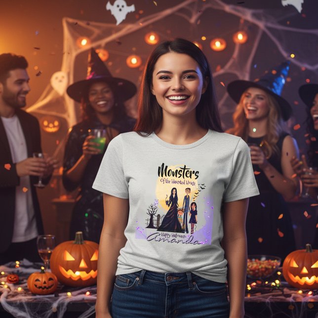 Monster des Spuk Hauses Tri-Blend Shirt (Monsters of the Haunted House Tri-Blend Shirt)