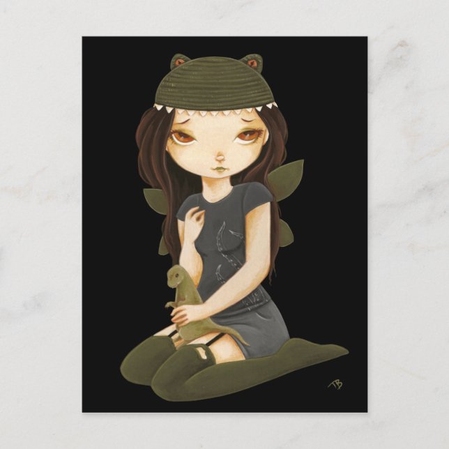 Monster - Dinosaurier-Märchen Postkarte (Vorderseite)