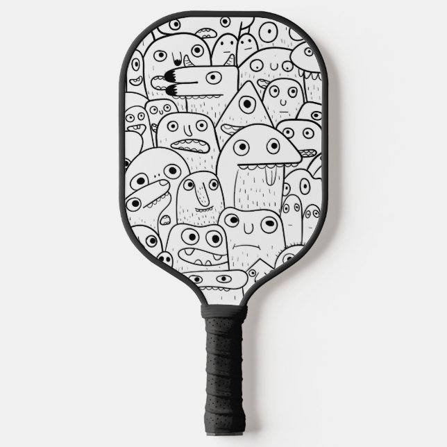Monster Doodles Pickleball Schläger (Vorderseite)
