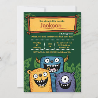 Monster drei Einladung