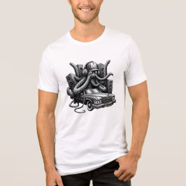 Monster Drive Horror Car Tri-Blend Shirt