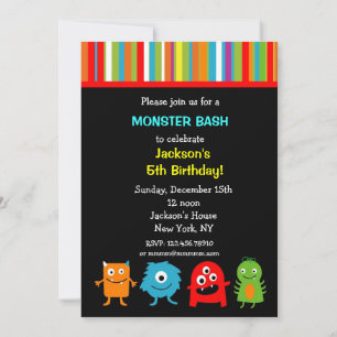 Monster Einladungen zum Geburtstag