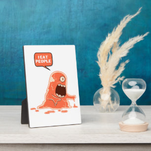 Monster essen Leute Fotoplatte