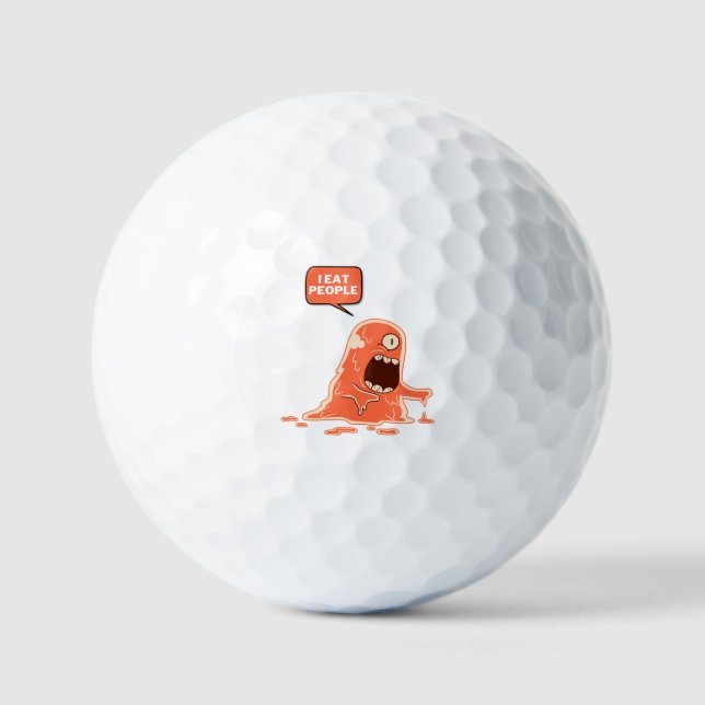 Monster essen Leute Golfball (Vorderseite)