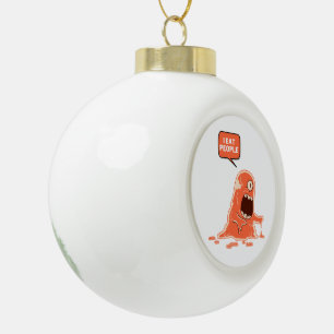 Monster essen Menschen, Schneeflocke Gerahmte Orna Keramik Kugel-Ornament