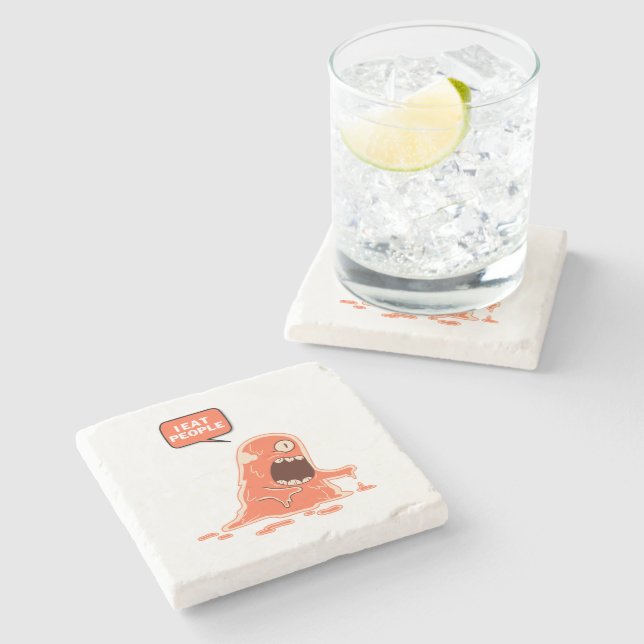 MONSTER ESSEN MENSCHEN STEINUNTERSETZER (Seitenansicht)