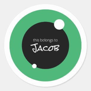 Monster Eye Individuelle Name School Runder Aufkleber