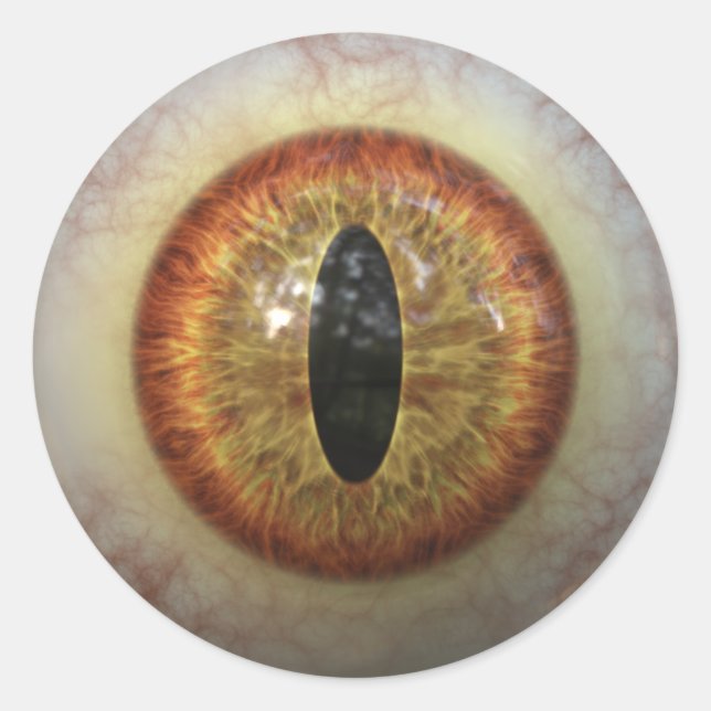 Monster Eye Runder Aufkleber (Vorderseite)