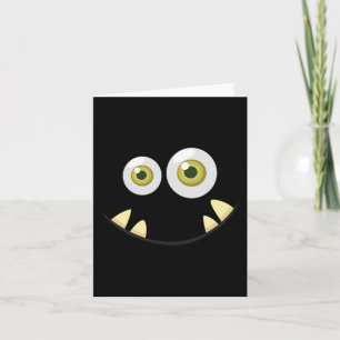 Monster Face Halloween Kostüm Idee Beängstigend Ni Karte