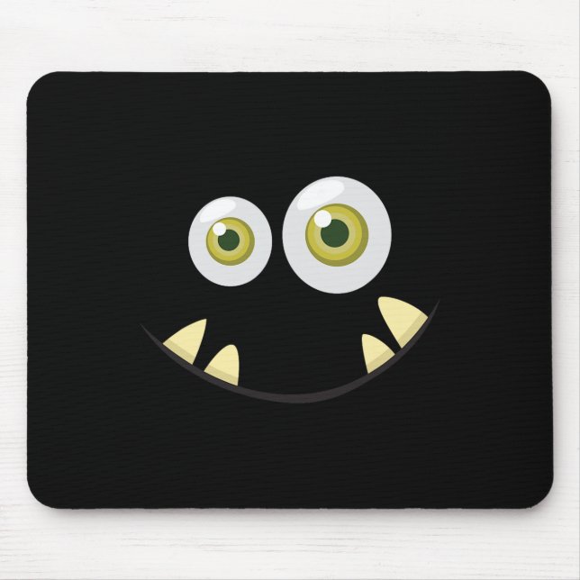 Monster Face Halloween Kostüm Idee Beängstigend Ni Mousepad (Vorne)