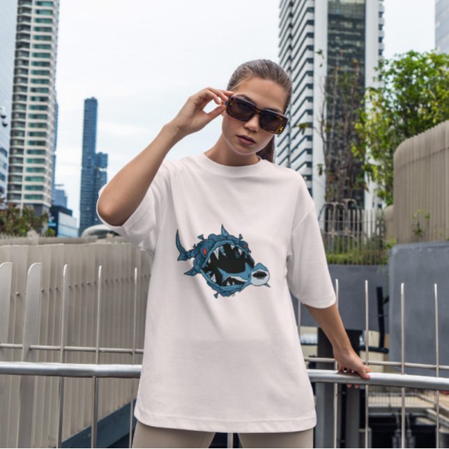 Monster Fisch essen Hai T-Shirt (Von Creator hochgeladen)