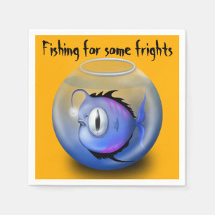 Monster Fish Halloween-Party Serviette