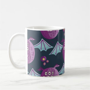 Monster-Fledermäuse: Niedlicher Cartoon Vintag Kaffeetasse