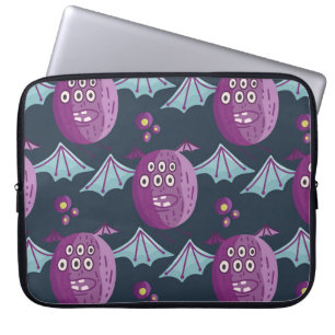 Monster Fledermäuse: Süße Cartoon-Vintage Laptopschutzhülle