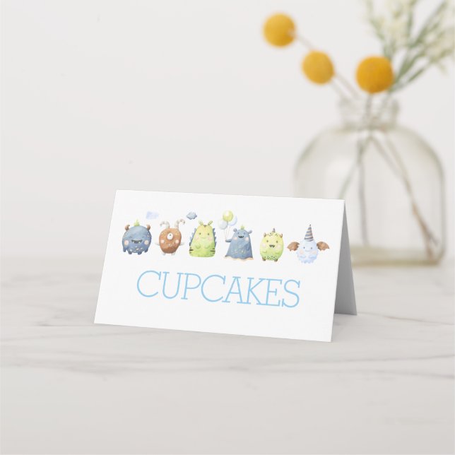 Monster Food Zeltkarten, Monster Place Einstellung Platzkarte (Vorderseite)