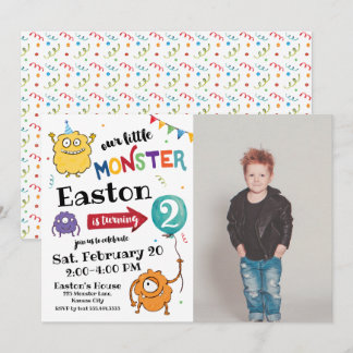 Monster Foto Einladung zum Geburtstag