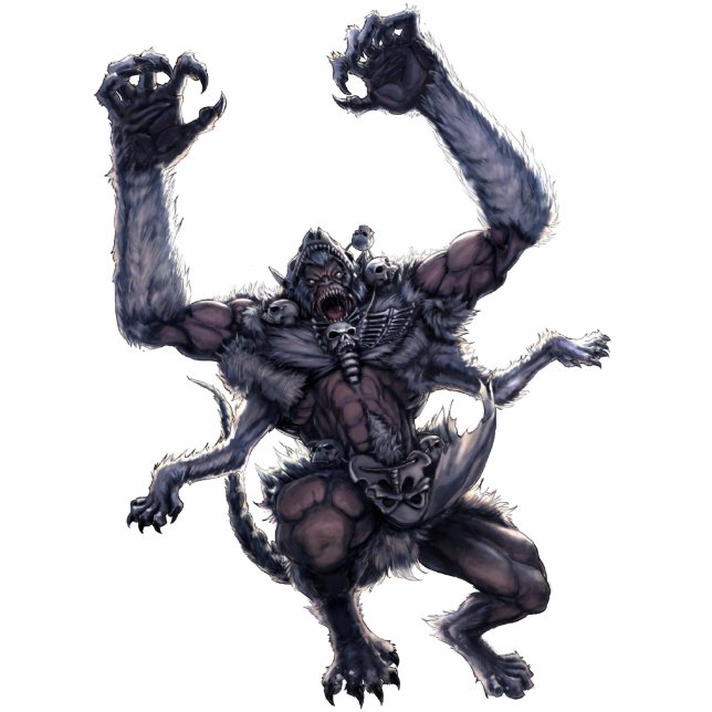 Monster-Foto-Skulptur - Wendigo Freistehende Fotoskulptur (Vorne)