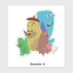 Monster Freunde Forever Charakter Cartoon Kunst Aufkleber