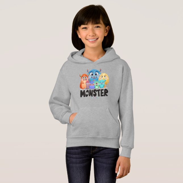 Monster Friends | Kids Pullover Hoodie (Vorne ganz)