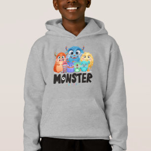 Monster Friends   Kids Pullover Hoodie