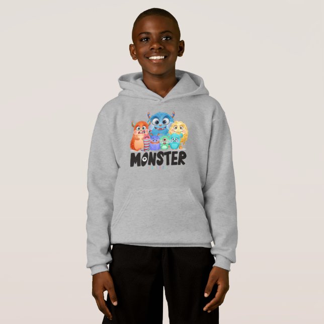 Monster Friends | Kids Pullover Hoodie (Vorne ganz)