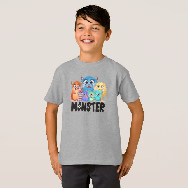 Monster Friends | Kinder T-Shirt (Vorne ganz)