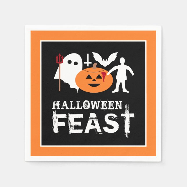 Monster Gang, Halloween-Party Serviette (Vorderseite)