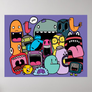 Monster Gang Personalisiert Name Street Art Poster