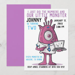 Monster-Geburtstags-Einladungen Monster-Spaß Einladung
