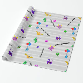 Monster-Geburtstags-Packpapier Geschenkpapier